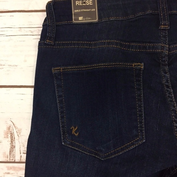 Kut from the Kloth Reese Ankle Straight Leg Denim Jeans - Picture 4 of 4